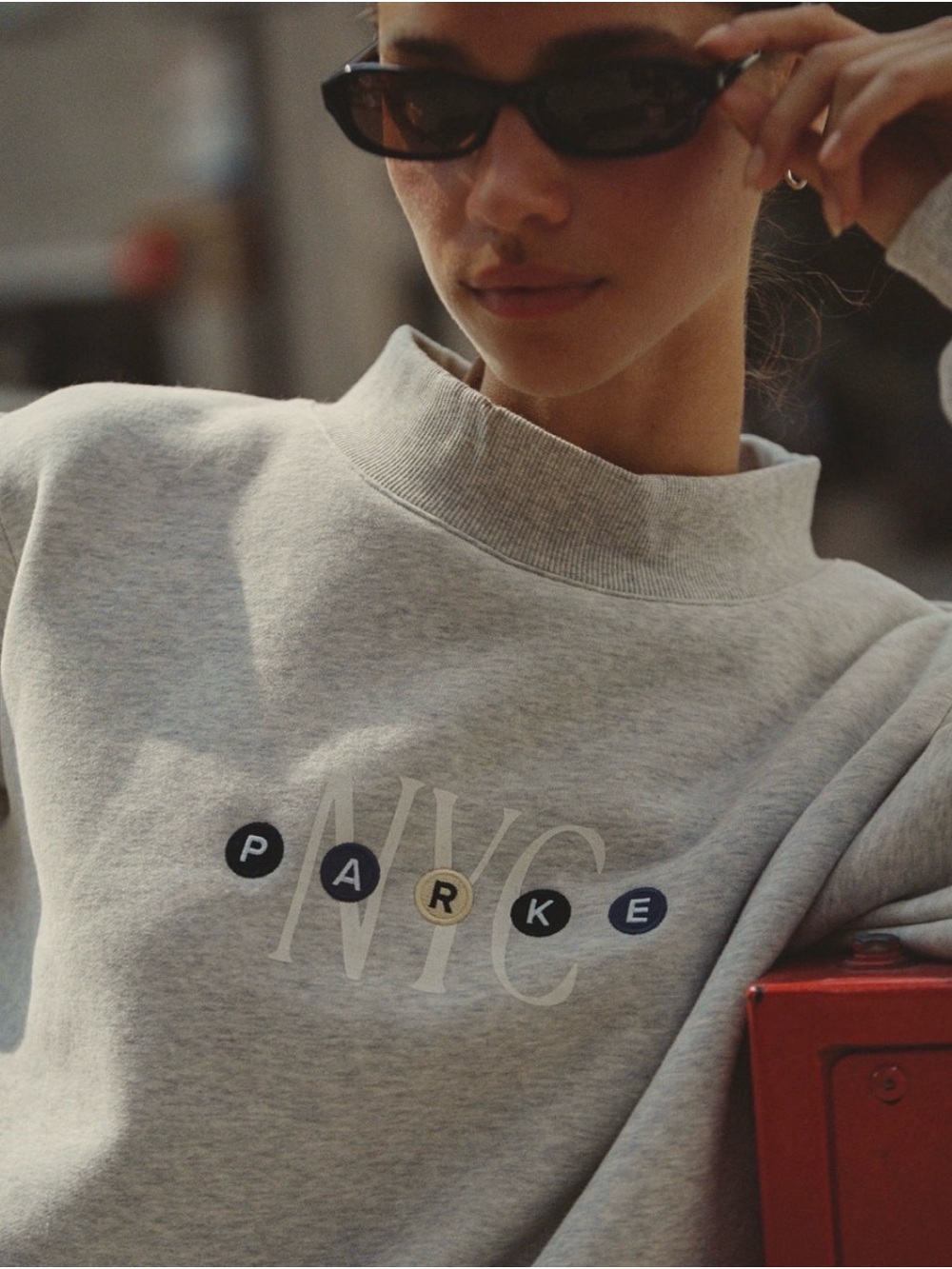 Parke Light Gray NYC Crewneck Sweatshirt